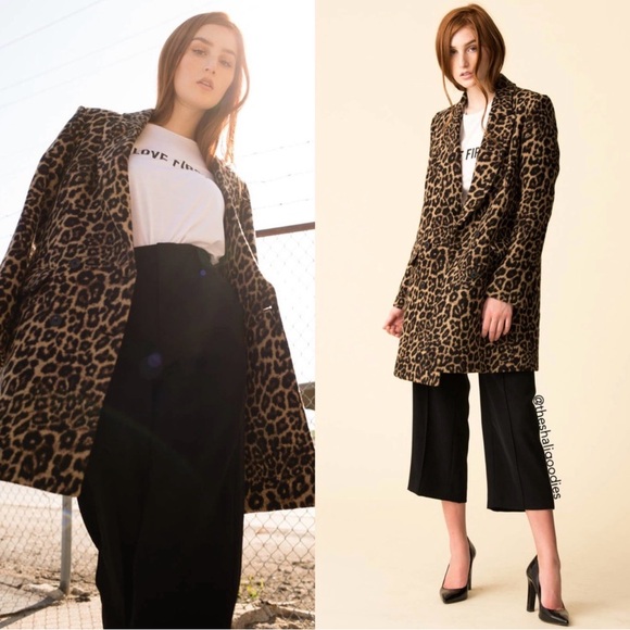 VERONICA BEARD - Senna Leopard Print Dickey Coat EUC - Size 4 - Picture 3 of 7